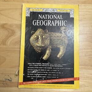 Vintage National Geographic Magazine January 1974 Gold New Jersey Hmong Of Laos